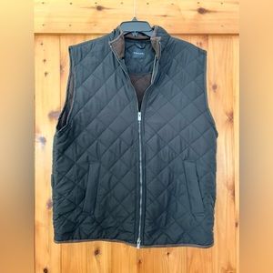 NWT Mens TAHARI Vest Jacket Size XL Black and Brown